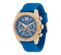 GUESS Reloj analógico 'Resistance' azul / oro One Size azul / oro