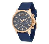 GUESS Reloj analógico 'Walker' azul oscuro / oro rosa One Size azul oscuro / oro rosa
