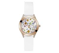GUESS Reloj de Mujer Mini WONDERLUST de Silicona, Rojo Oro, Clásico