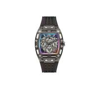 Guess Reloj de Pulsera de Silicona Phoenix para Hombre, Negro, Moderno