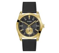 Guess Reloj de pulsera Greyson de piel para hombre, dorado