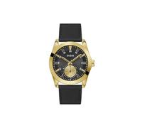 Guess Reloj de pulsera Greyson de piel para hombre, dorado