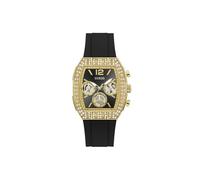 Guess Reloj de Pulsera para Hombre GW1069G2 Phoenix Quantum, 44 mm, Acero Inoxidable, Oro Negro, cronógrafo, Cuarzo, Cristal Mineral, circonita, 5 ATM, Correa de Silicona