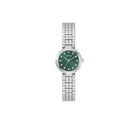 Guess Reloj de Pulsera para Mujer GW0930L1 Clara, 28 mm, Acero Inoxidable Plateado, Esfera Verde, Cuarzo, Cristal Mineral, 3 ATM, circonita, Correa de eslabones de 14 mm