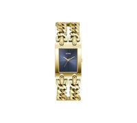 Guess Reloj de Pulsera para Mujer Mod Heavy Metal, Correa de Acero Inoxidable Dorado, Cristal Mineral, Esfera Azul Oscuro, 3 Bares, diámetro de la Caja: 29 mm, GW0740L3