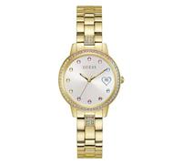 GUESS Reloj de Pulsera para Mujer Three of Hearts GW0657L2 de Acero Inoxidable Dorado, Dorado, GW0657L2-AMZUK