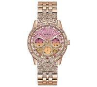 GUESS Reloj Deportivo multifunción de Cristal duotono de 40 mm para Mujer, Tono Oro Rosa/Rosa, One, GW0365L3