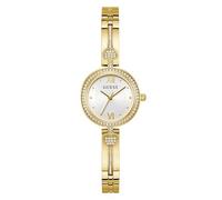 Guess Reloj de mujer G-Link 27 mm, esfera blanca, caja tono oro rosa, clásico