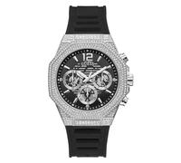 GUESS Reloj multifunción de Silicona para Hombre de EE. UU, Negro, GW0518G1