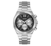 Guess Reloj para Hombre Equity Acero Inoxidable, Plateado, Clásico