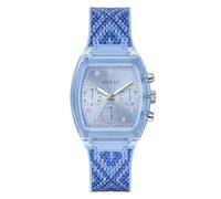 Guess Rendezvous GW0863L1 - Reloj de Pulsera para Mujer (plástico, 36 mm, Correa de Silicona Azul, 3 Bares)