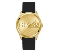 Guess Reputation Reloj de Silicona para Hombre, Negro, Clásico
