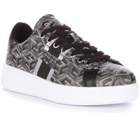 GUESS Reyhana G Cubo Logo Piel Sintética Zapatillas Gris Mujer Ru 3-8