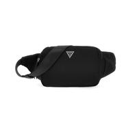 GUESS Riñonera con cremallera, logotipo central en relieve, ajustable., Negro , Nessun Valore