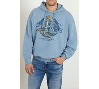 GUESS Round Logo Hoo Washed Indigo Heathe Talla: L | Outlet | Hombre | Azul