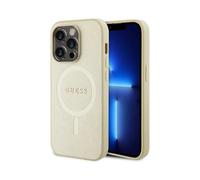 Guess Saffiano Para Magsafe Oro - iPhone 15 Pro Max