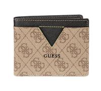 Guess Saffiano Slimfold - Cartera para Hombre, Color marrón, Talla única, Cartera Delgada Saffiano