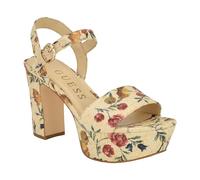 GUESS Sandalia Haldem para mujer, Floral 101, 39.5 EU