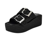 GUESS Sandalias Binks para mujer, Negro 001, 37 EU