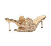 GUESS Botones a presión, Sandalia con talón Mujer, Beige Marrón 210, 36.5 EU