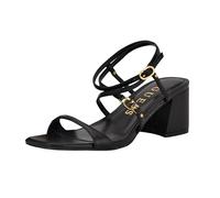 GUESS Sandalias de tacón Galeon para mujer, Negro 001, 37.5 EU