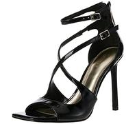 GUESS Sandalias de tacón Sella para mujer, Charol negro, 40 EU