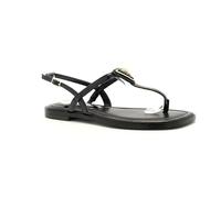 GUESS Sandalias Mujer con Tira en T, Hebilla Ajustable, Diseño Elegante, Negro (Negro, Sistema tallas calzado EU, Adulto, Números, mediano, 37)