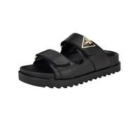 GUESS Fabula, Sandalias Planas Mujer, Negro 001, 42 EU