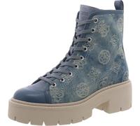 GUESS Shutter, Botas de Combate Mujer, Logotipo de Mezclilla Azul, 35 EU