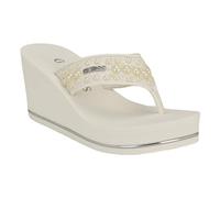 GUESS Silus, Sandalias con cuña Mujer, Blanco 140, 39.5 EU