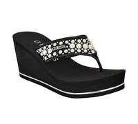 GUESS Silus, Sandalias con cuña Mujer, Negro 001, 38.5 EU