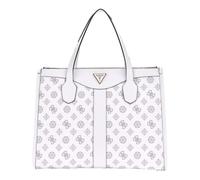 GUESS Silvana Two Compartment Tote White Logo
