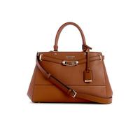 GUESS Silvye Luxury Satchel, Bolso de Mano para Mujer, coñac, Talla única
