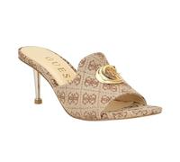 GUESS Snapps, Sandalia con talón Mujer, Beige Marrón 210, 37.5 EU