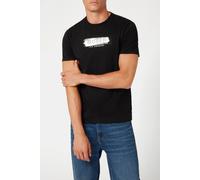 GUESS Ss Bsc Metallic Debo Jet Black A996 Talla: M | Camisetas con decoración impresa Outlet | Hombre | Negro