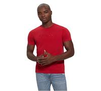 GUESS SS Classic Pima EMB, Camiseta Hombre, Cranberry,