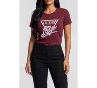 GUESS Ss Cn Pearls Love Tr Red Noir Talla: XS | Camisetas de Seda Outlet | Mujer | Rojo
