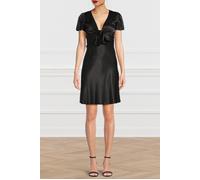 GUESS Ss Linda Bowed Satin Jet Black Talla: XS | Outlet | Mujer | Negro