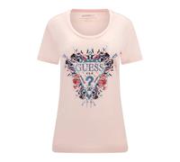 GUESS Ss Rn Flowers Triang Low Key Pink Talla: S | Camisetas de Seda Outlet | Mujer | Rosa
