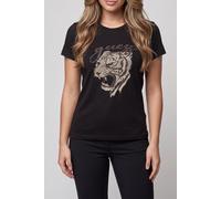 GUESS Ss Tiger Face Jet Black A996 Talla: XS | Camisetas de Seda Outlet | Mujer | Negro