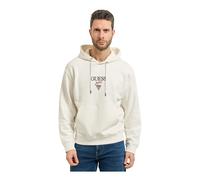 Guess - Sudadera con Capucha y Logo Estampado - Sweatshirts & Hoodies - Hombre - Blanco - L -