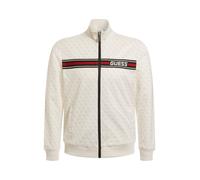 GUESS Sudadera con cremallera deportiva 'KORBIN' beige / rojo / negro / blanco L beige / rojo / negro / blanco