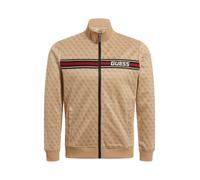 GUESS Sudadera con cremallera deportiva 'KORBIN' beige / rojo / negro / blanco M beige / rojo / negro / blanco