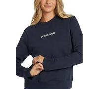 GUESS Sudadera con logotipo bordado, Daring Ocean, Large