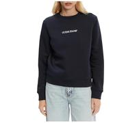 GUESS Sudadera con logotipo bordado, Daring Ocean, S
