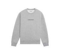 GUESS Sudadera de cuello redondo con logotipo delgado, Gj Medium Grey Heather, Small