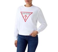 GUESS JEANS FELPA SENZA ZIP DONNA BIANCO