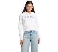 GUESS Sudadera para mujer GJ Hood Cropped Collegiate SWE W5GQ22K68I4 7620837068573 - Blanco 9 meses