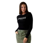 Guess Suéter ecológico de Manga Larga con Logotipo Reyna para Mujer, Negro Azabache, M