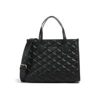 Guess Tamsin Bolso de mano negro, imitación de cuero, mujer
